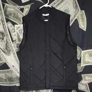 Men's Black Quilted Vest